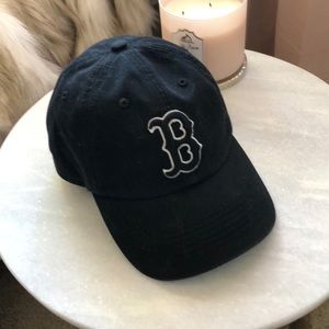 black on black red sox hat